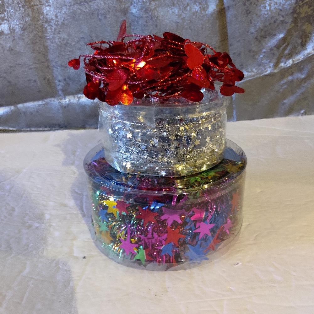 Set Of 3 Vintage Holiday Garland  Craft Or Holiday Display